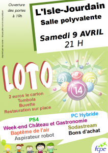 affiche loto fcpe 2016