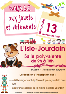 Affiche Bourse aux jouets 2016